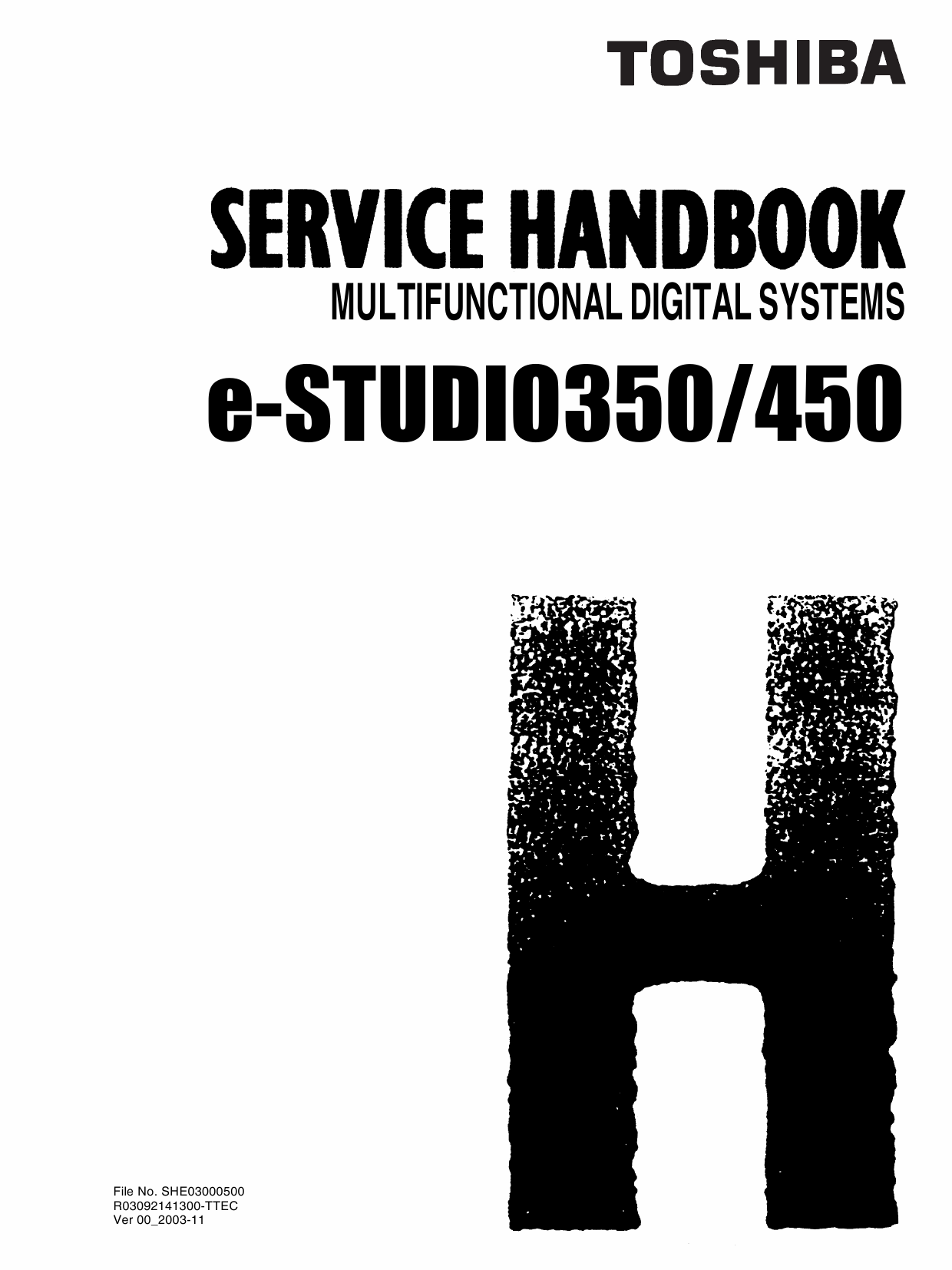 TOSHIBA e-STUDIO 350 450 Service Handbook-1